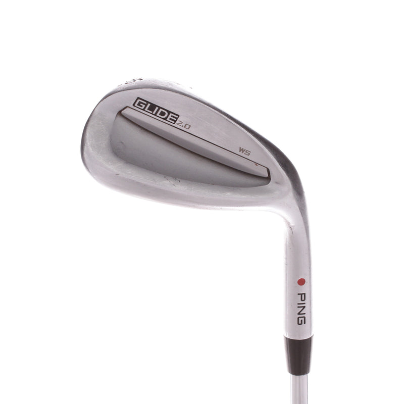 Ping Glide 2.0 WS Steel Mens Right Hand Sand Wedge Orange Dot 56 Degree 14 Bounce Extra Stiff - KBS Tour 130