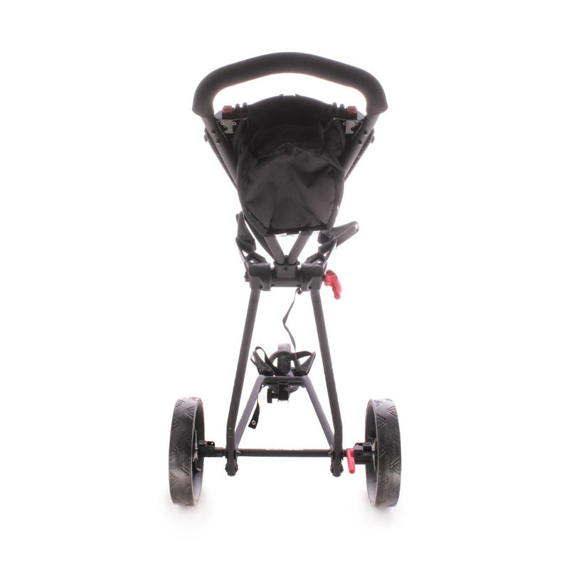 Big Max Ti One Second Hand 3 Wheel Push Trolley - Black/Red