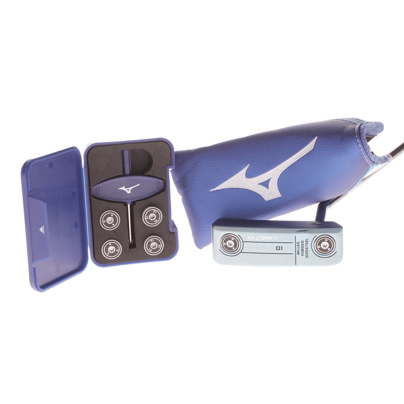 Mizuno OMOI 01 Blue Men's Right Hand Putter 34.5 Inches - Super Stroke Pistol 2.0