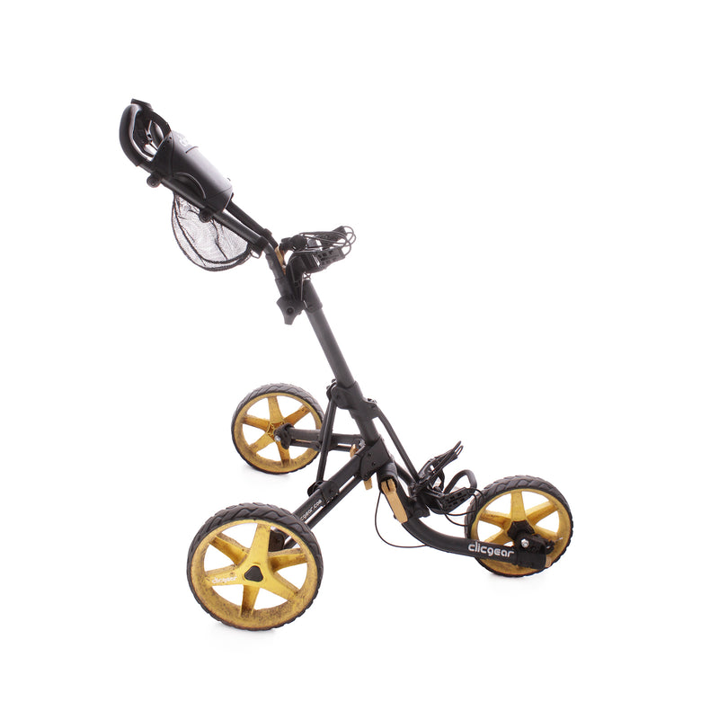 Clicgear 3.5+ Second Hand 3 Wheel Push Trolley - Black/Yellow