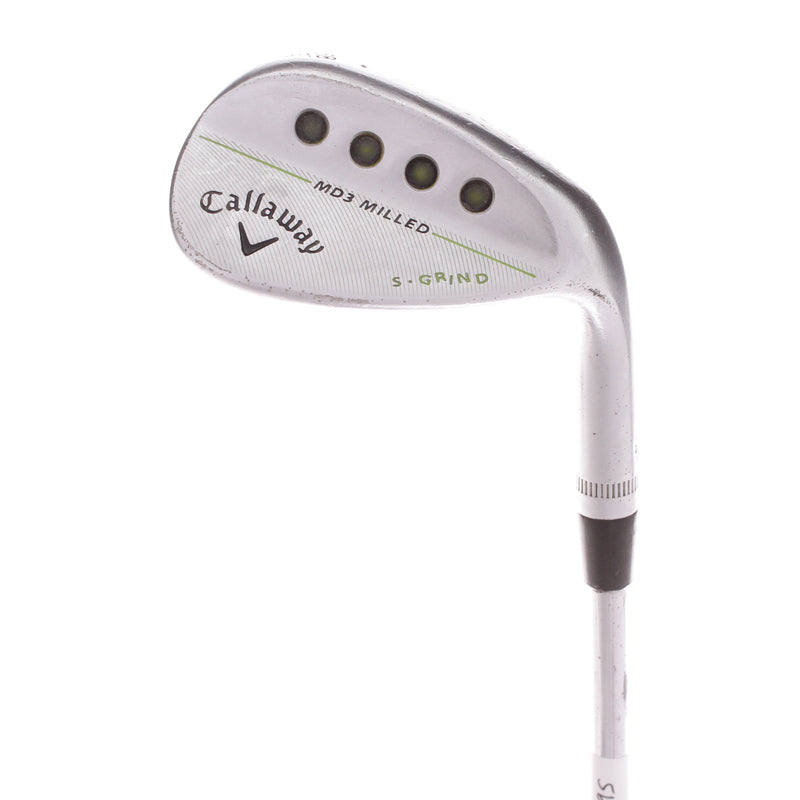 Callaway MD3 Milled S-Grind Steel Mens Right Hand Lob Wedge 58 Degree 9 Bounce Stiff - True Temper Dynamic Gold Wedge