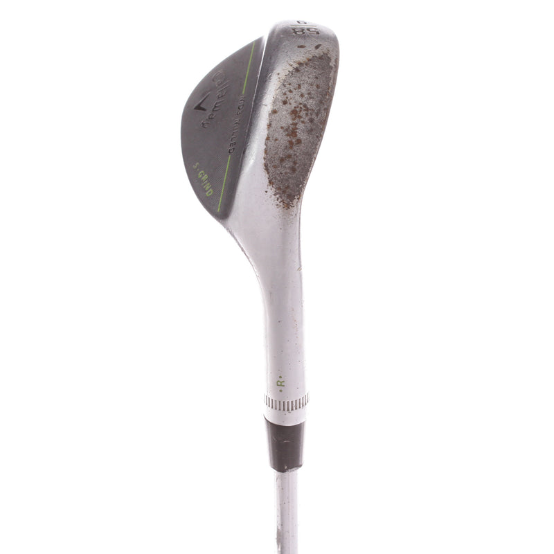 Callaway MD3 Milled S-Grind Steel Mens Right Hand Lob Wedge 58 Degree 9 Bounce Stiff - True Temper Dynamic Gold Wedge