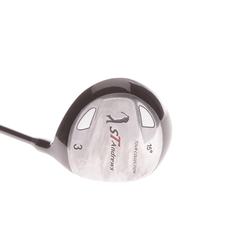 ST. Andrews Tour Collection Graphite Men's Right Hand Fairway 3 Wood 15 Degree Regular Tour Collection ST. Andrews