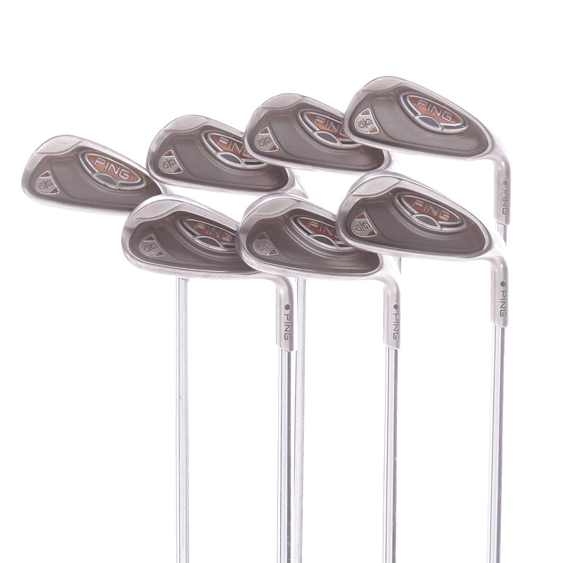 Ping G10 Steel Men's Right Hand Irons 5-SW+GW NO PW Blue Dot Regular - Ping