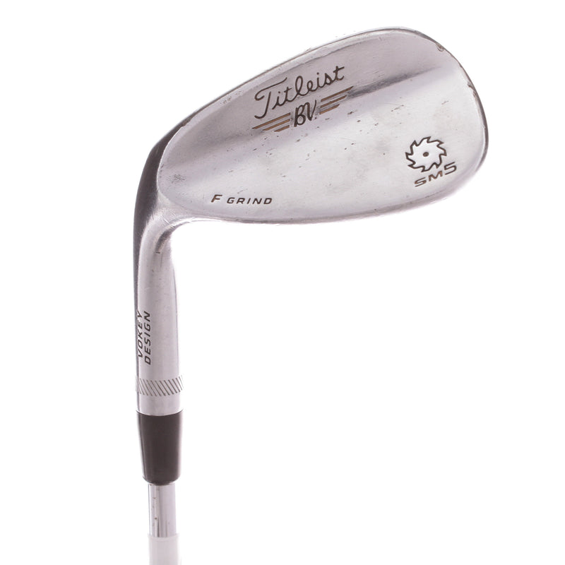 Titleist Vokey SM5 F Grind Steel Mens Left Hand Gap Wedge 52 Degree 12 Bounce Wedge - Vokey SM5