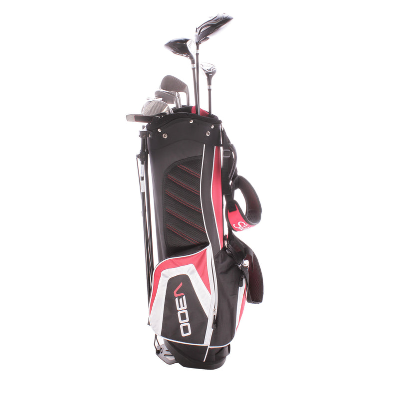 Slazenger V300 Steel Men's Left Hand Driver,3 Wood,4 Hybrid,5-SW Putter Plus Stand Bag Regular - Slazenger