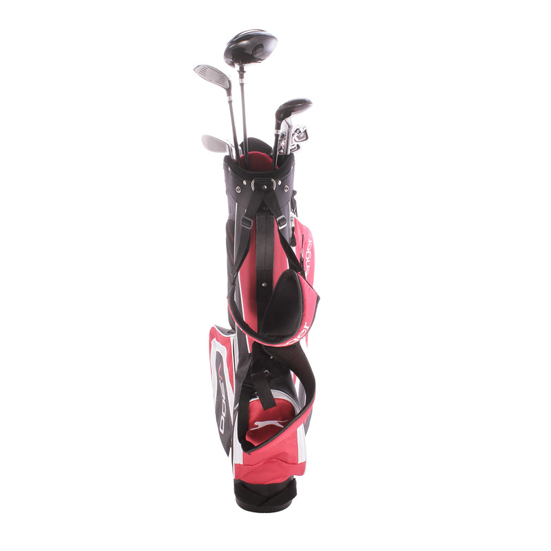 Slazenger V300 Steel Men's Left Hand Driver,3 Wood,4 Hybrid,5-SW Putter Plus Stand Bag Regular - Slazenger