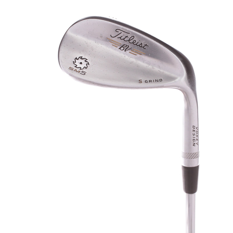 Titleist Vokey SM5 Tour Chrome S-Grind Steel Mens Right Hand Sand Wedge 56 Degree 10 Bounce Wedge - BV Design