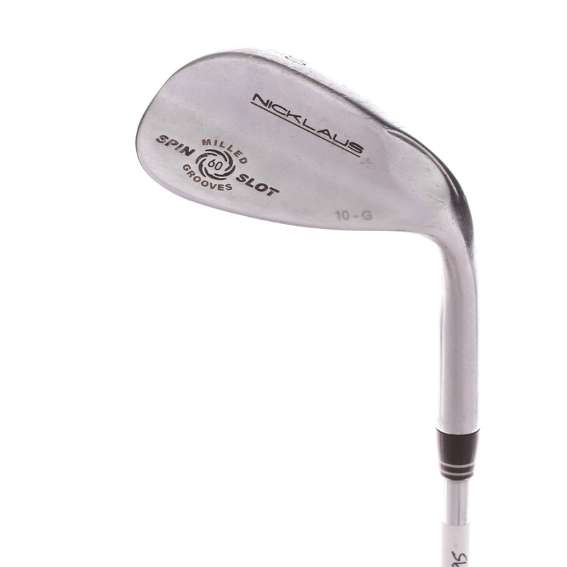 Nicklaus Spin Slot Steel Mens Right Hand Lob Wedge 60 Degree 10 Bounce Wedge - Nicklaus