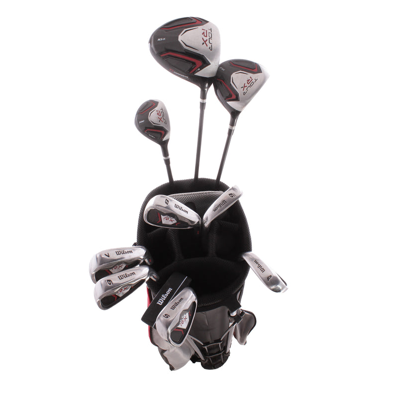 Wilson Tour RX Steel Men's Right Driver,Fairway Wood Hybrid 6-sw Putter Plus Stand Bag Regular - Wilson