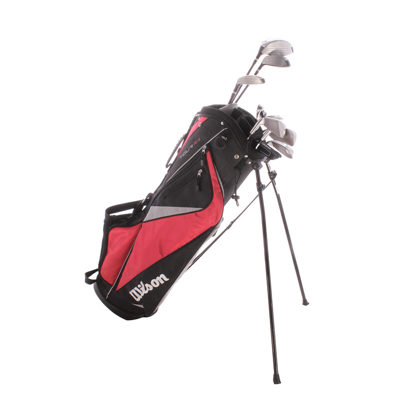 Wilson Tour RX Steel Men's Right Driver,Fairway Wood Hybrid 6-sw Putter Plus Stand Bag Regular - Wilson