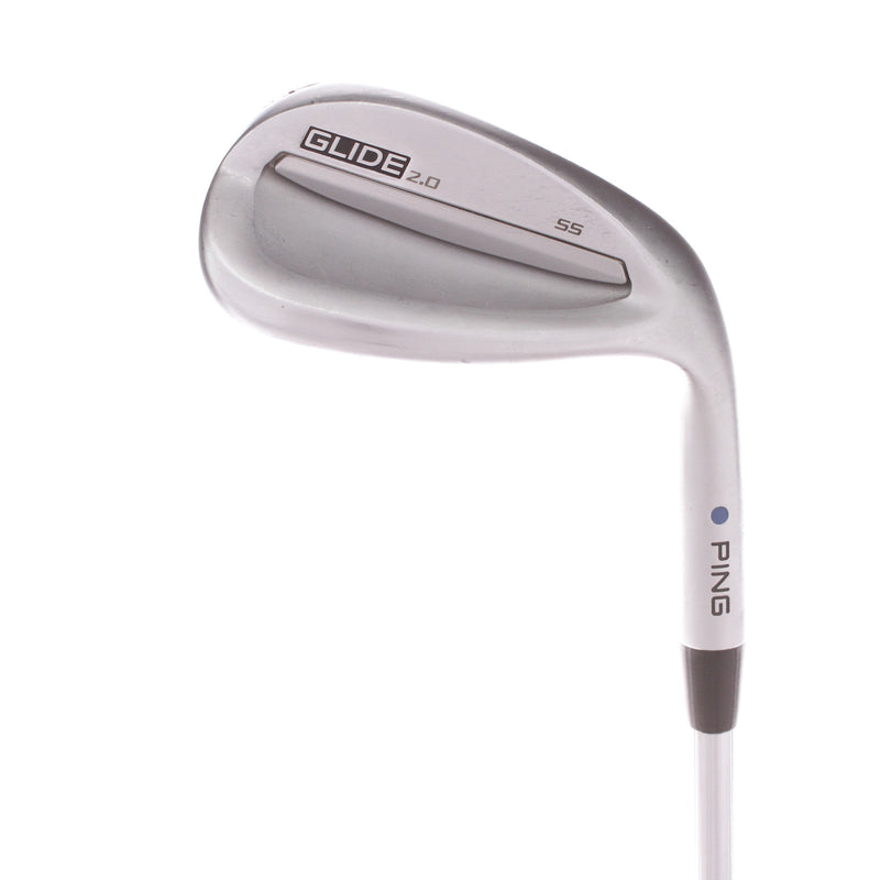 Ping Glide 2.0 SS Steel Mens Right Hand Sand Wedge Blue Dot 54 Degree 12 Bounce Wedge - KBS 120