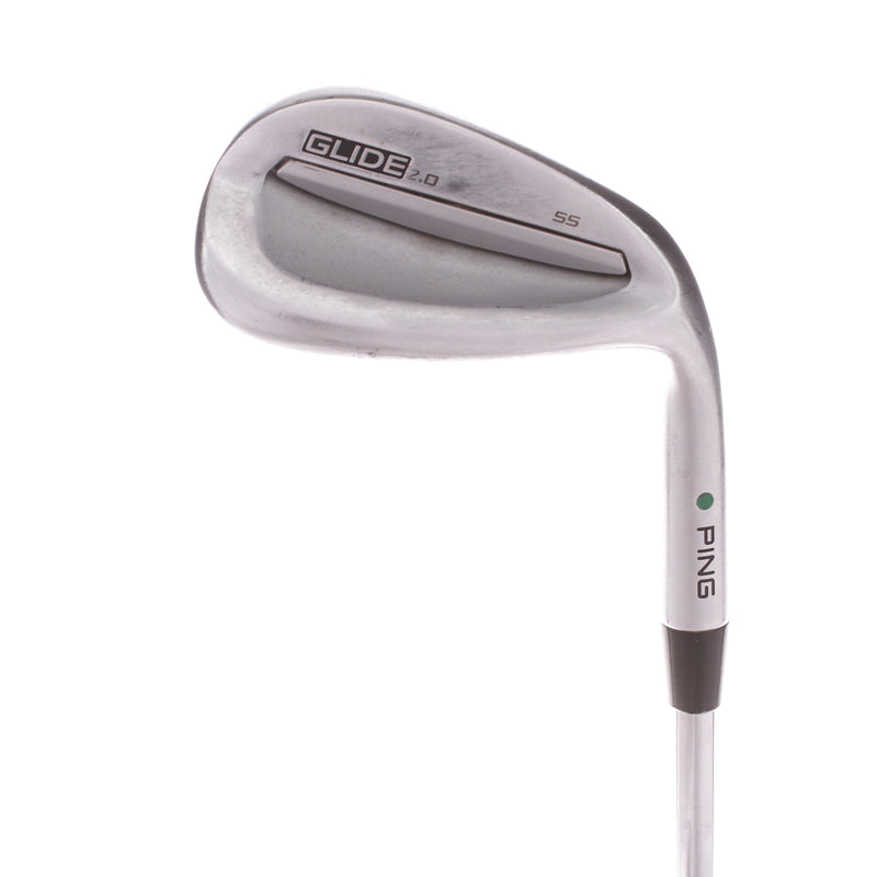 Ping Glide 2.0 SS Steel Mens Right Hand Gap Wedge Green Dot 52 Degree 12 Bounce Wedge - Ping AWT