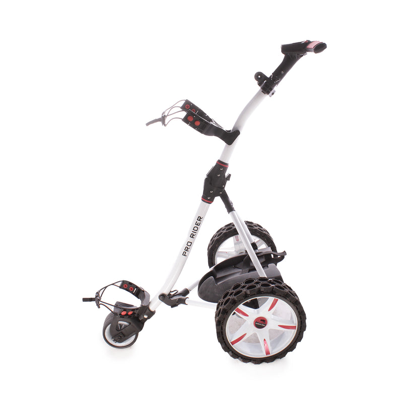 Pro Rider Second Hand Electric Golf Trolley 27 Hole Lead Acid - White