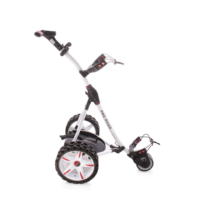 Pro Rider Second Hand Electric Golf Trolley 27 Hole Lead Acid - White