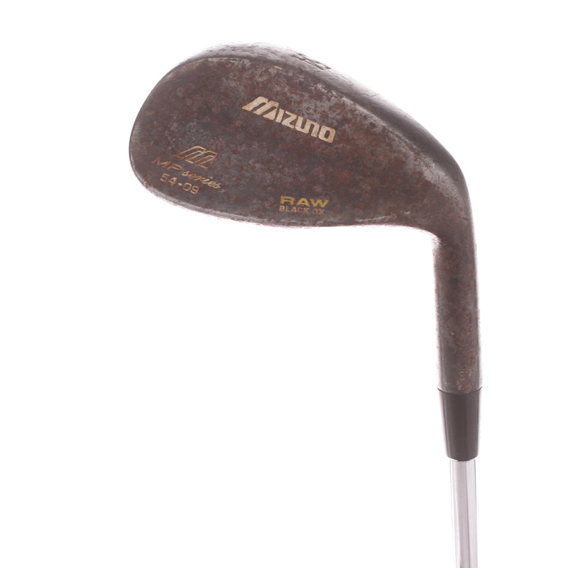 Mizuno MP Series 54.09 Raw Black Steel Mens Right Hand Sand Wedge 54 Degree 9 Bounce Regular - Dynamic Gold R300