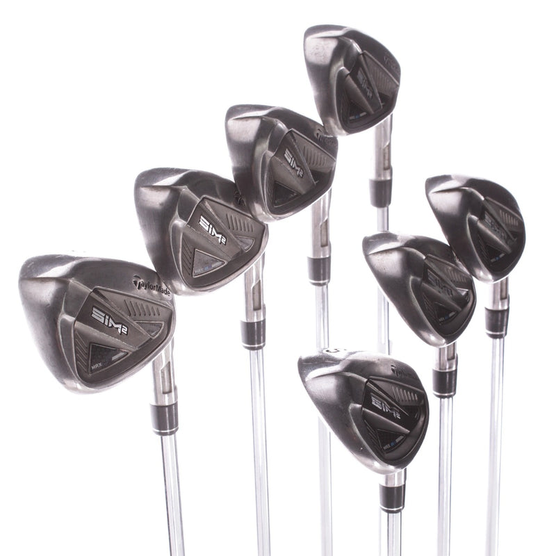 TaylorMade Sim2 Max Steel Mens Right Hand Irons 6-SW+AW Regular - True Temper Elevate 95