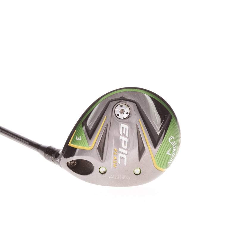 Callaway Epic Flash Graphite Mens Right Hand Fairway 3 Wood 15 Degree Stiff - Tensei AV Blue 75