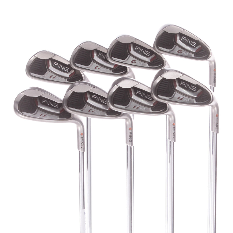 Ping G20 Steel Mens Right Hand Irons 4-SW Orange Dot Regular - Ping CFS