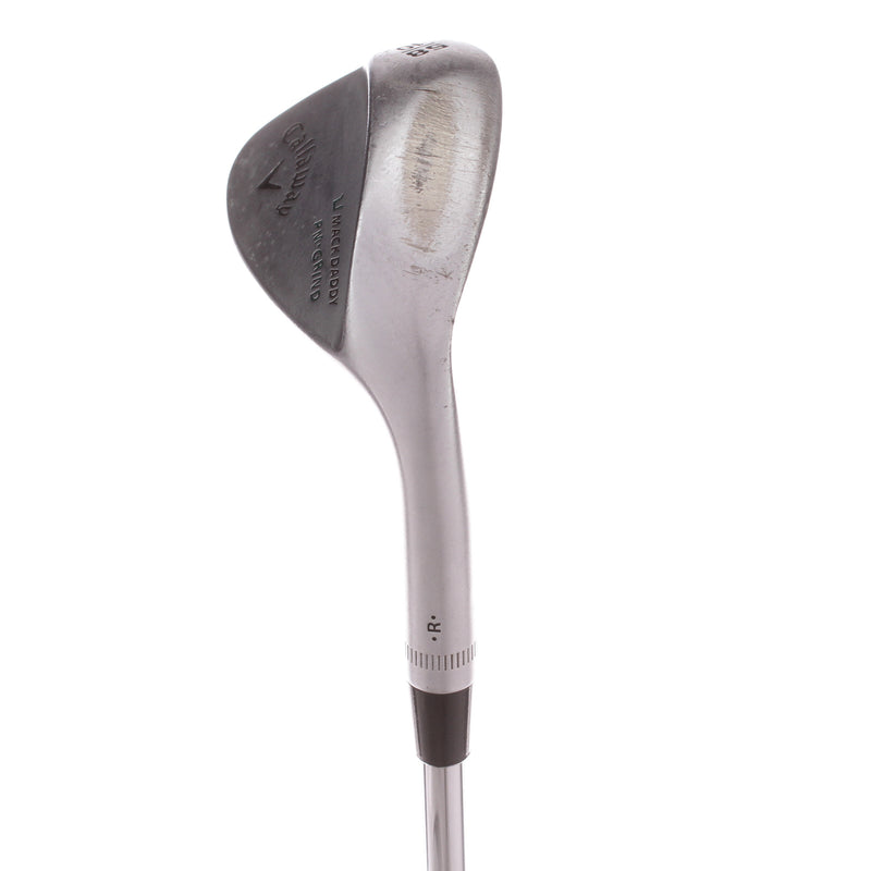 Callaway Mack Daddy PM.Grind Steel Mens Right Hand Lob Wedge 58 Degree 10 Bounce Wedge - KBS Tour-V