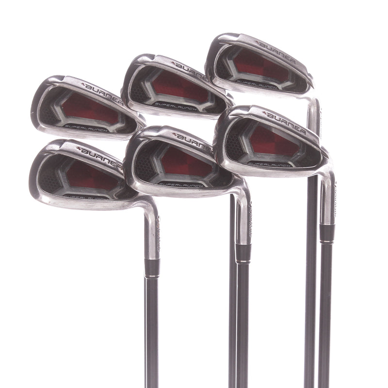 TaylorMade Burner Superlaunch Graphite Mens Right Hand Irons 5-PW Regular - TaylorMade REAX 60 R