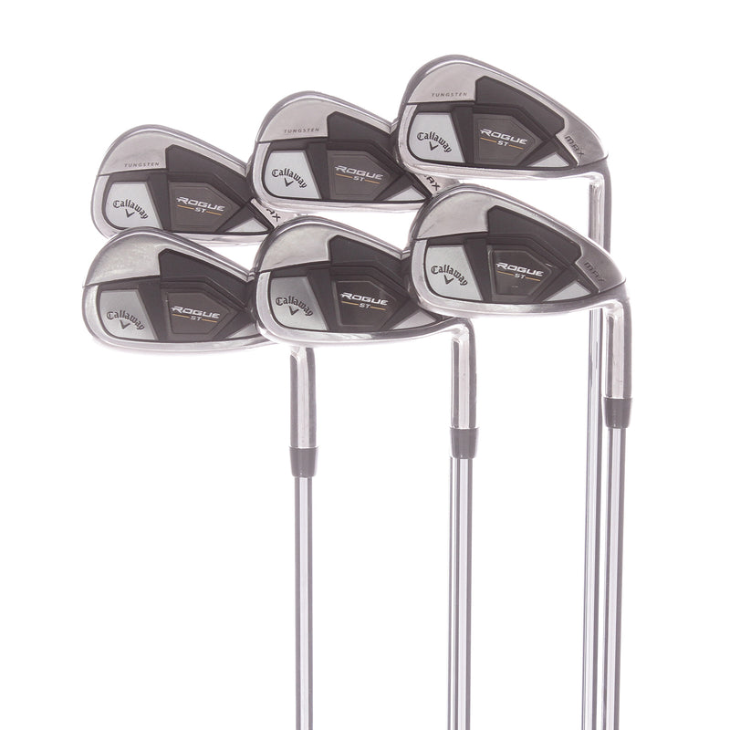 Callaway Rogue ST Max Steel Mens Right Hand Irons 5-PW Stiff - True Temper Elevate MPH S