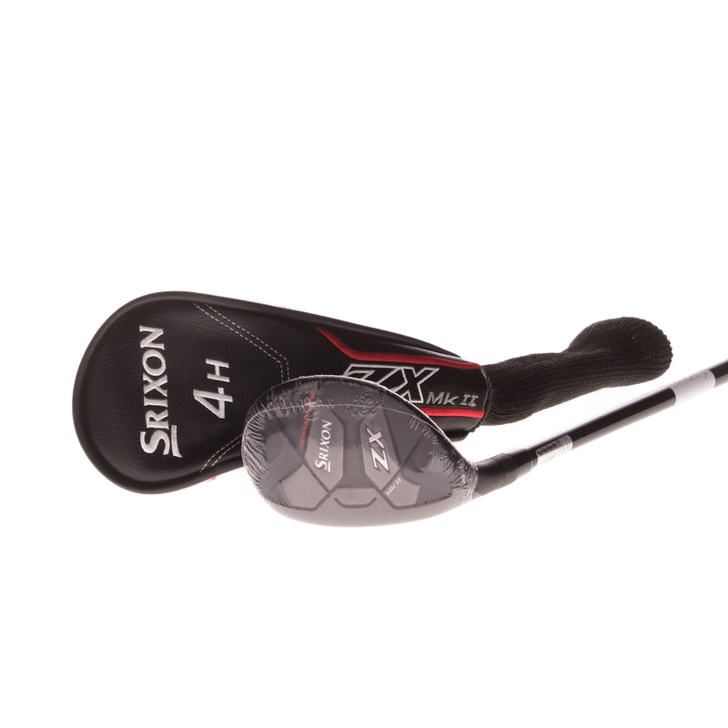 Srixon ZX Mens Left Hand Graphite 4 Hybrid 22 Degree Regular - Hzrdus Smoke Red RDX 5.5 70