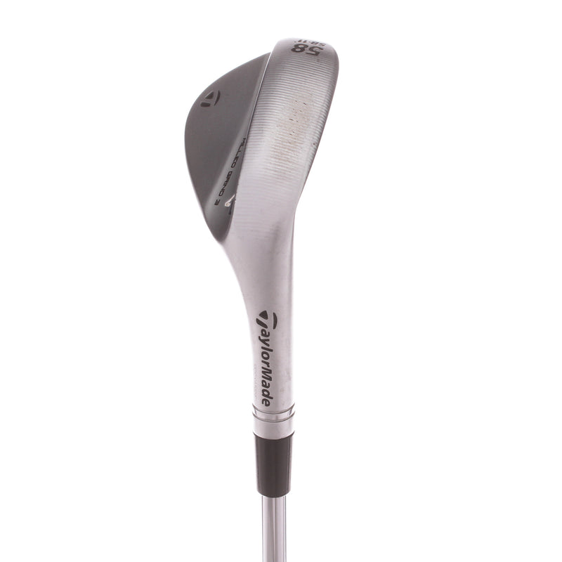 TaylorMade Milled Grind Satin Raw 3 SB Steel Mens Right Hand Lob Wedge 58 Degree 11 Bounce Stiff - Dynamic Gold Tour Issue S200