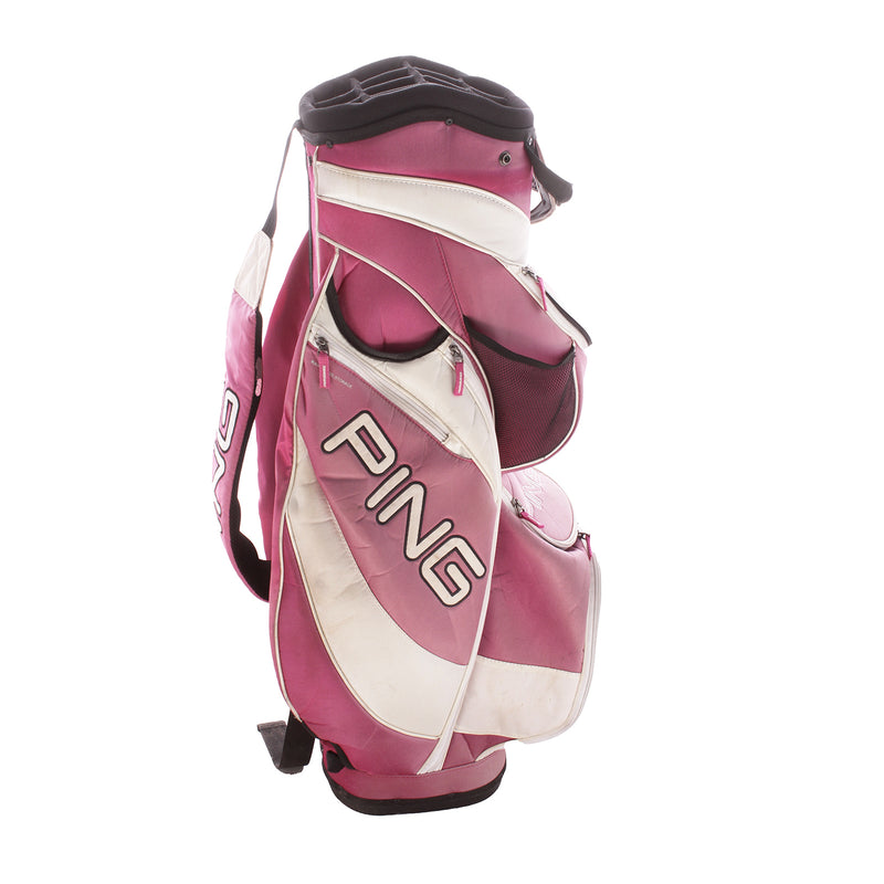 Ping Frontier LT Second Hand Cart Bag - Pink/White