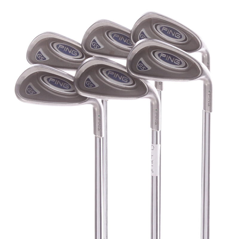 Ping G5 Steel Mens Right Hand Irons 5-PW Green Dot Regular - Ping