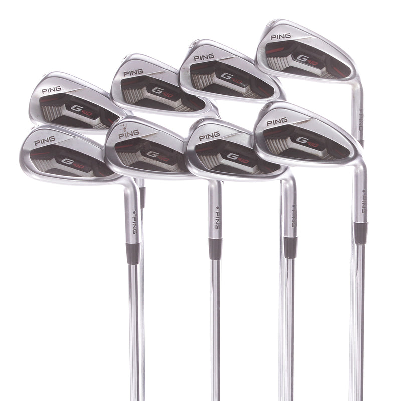 Ping G410 Steel Mens Right Hand Irons 6-PW+UW+SW Regular - Ping AWT 2.0 R