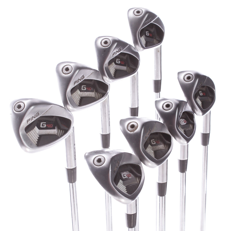 Ping G410 Steel Mens Right Hand Irons 6-PW+UW+SW Regular - Ping AWT 2.0 R