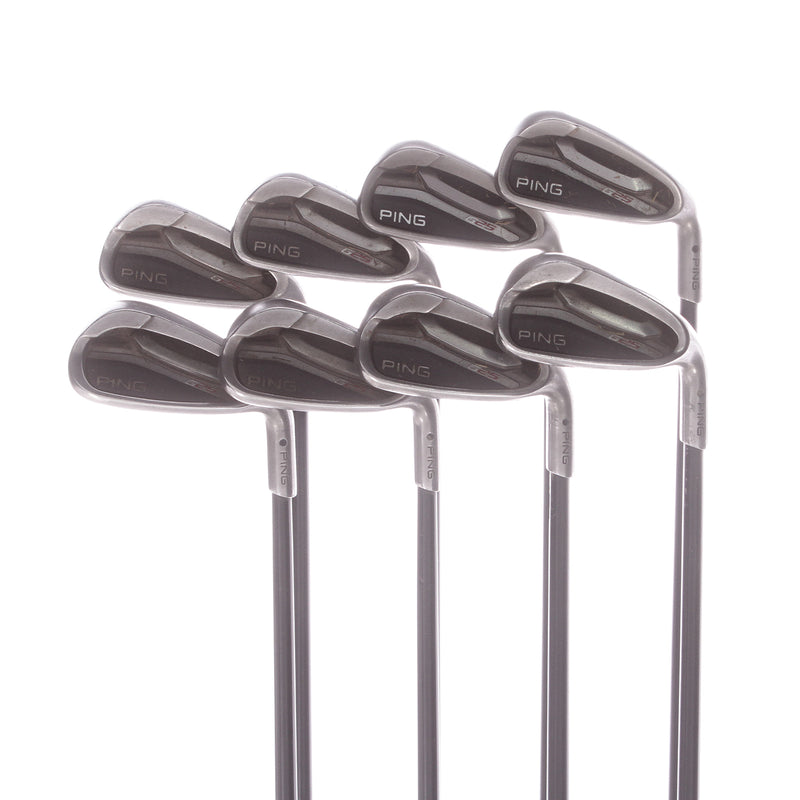 Ping G25 Graphite Mens Right Hand Irons 4-PW+UW Black Dot Regular - Ping TFC 189 R