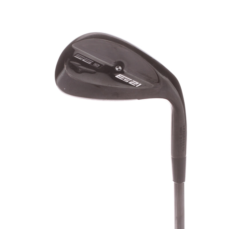 Mizuno ES21 Black Steel Mens Right Hand Sand Wedge 56 Degree 10 Bounce Wedge - KBS Hi Rev 2.0 115