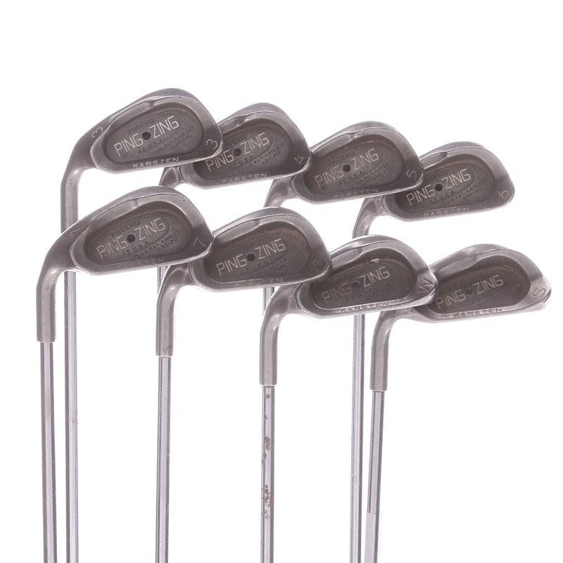 Ping Karsten Zing Steel Mens Left Hand Irons 3-SW Black Dot Regular - Ping R