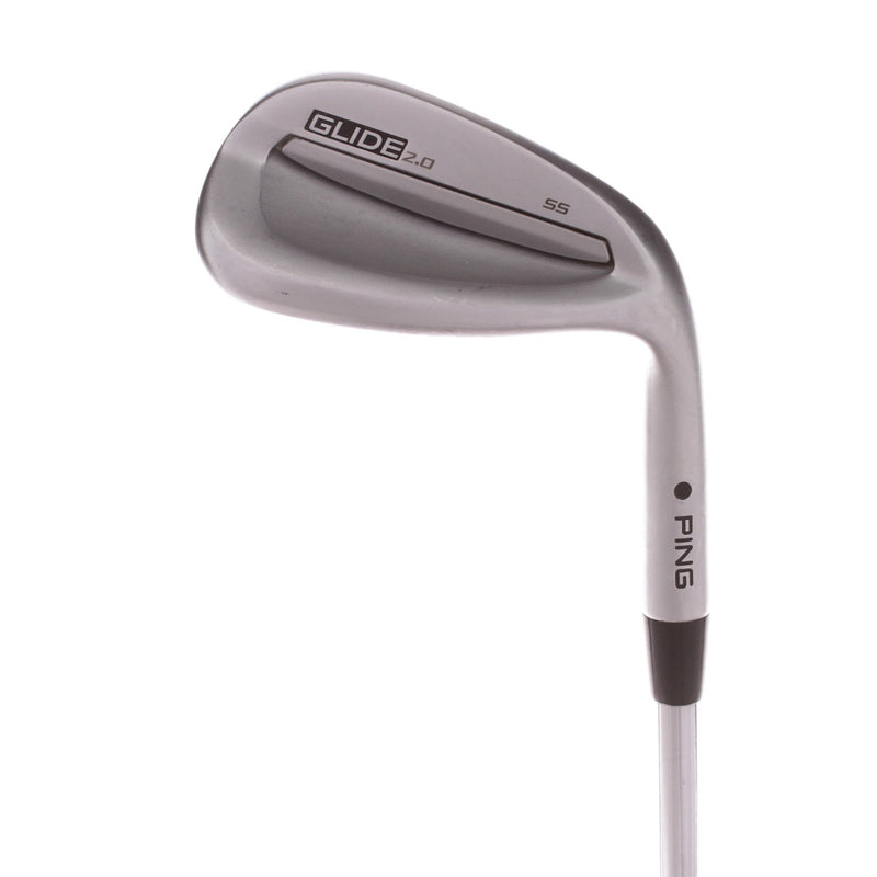 Ping Glide 2.0 SS Steel Mens Right Hand Gap Wedge Black Dot 52 Degree 12 Bounce Wedge - Ping AWT 2.0