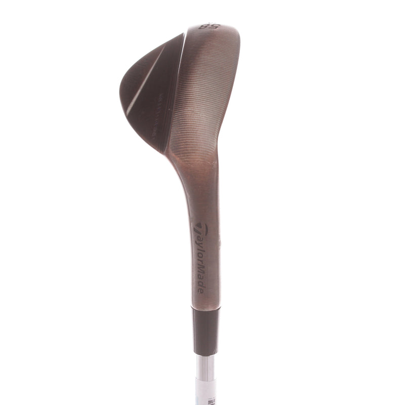 TaylorMade Milled Grind Hi Toe 3 Raw Steel Mens Right Hand Lob Wedge 58 Degree 10 Bounce Wedge - KBS Rev 2.0