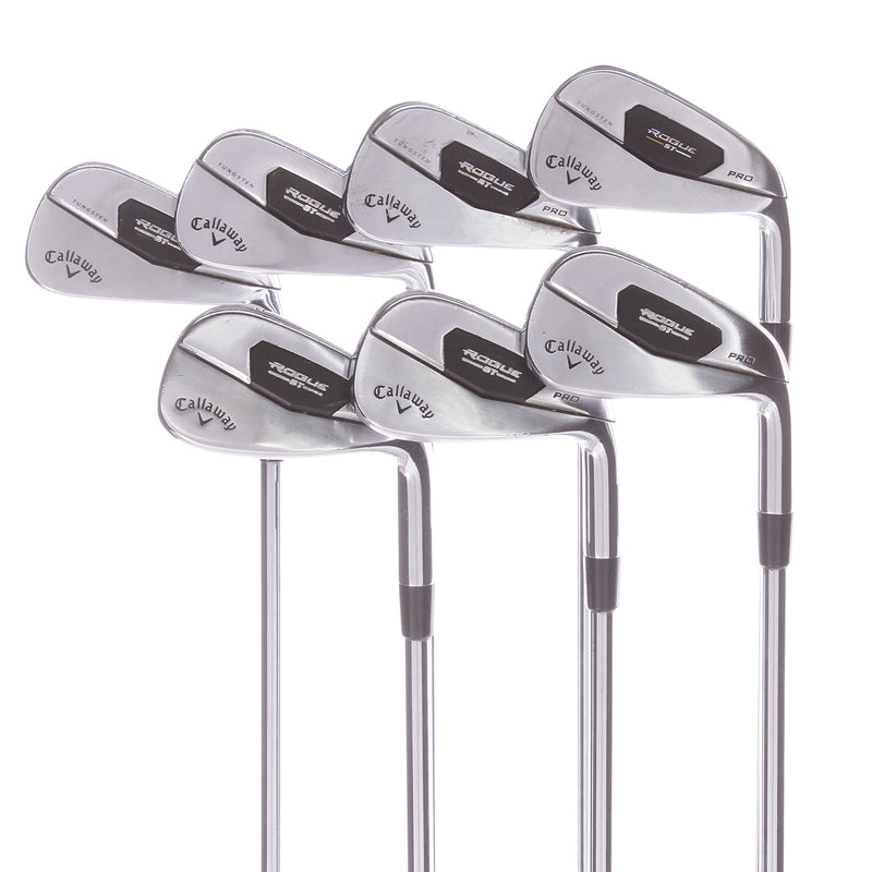 Callaway Rogue ST Pro Steel Mens Right Hand Irons 4-PW Stiff - Elevate MPH 95 S