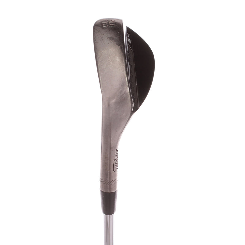 Titleist Vokey SM8 Brushed Steel F Grind Steel Men's Left Gap Wedge 52 Degree 8 Bounce Wedge - BV Design