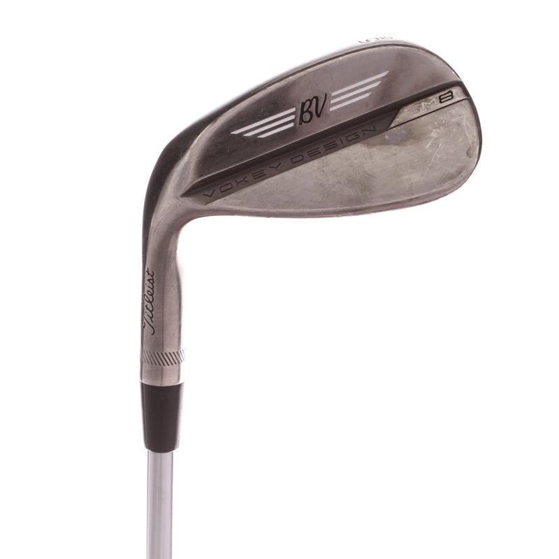 Titleist Vokey SM8 Brushed Steel F Grind Steel Men's Left Gap Wedge 52 Degree 8 Bounce Wedge - BV Design