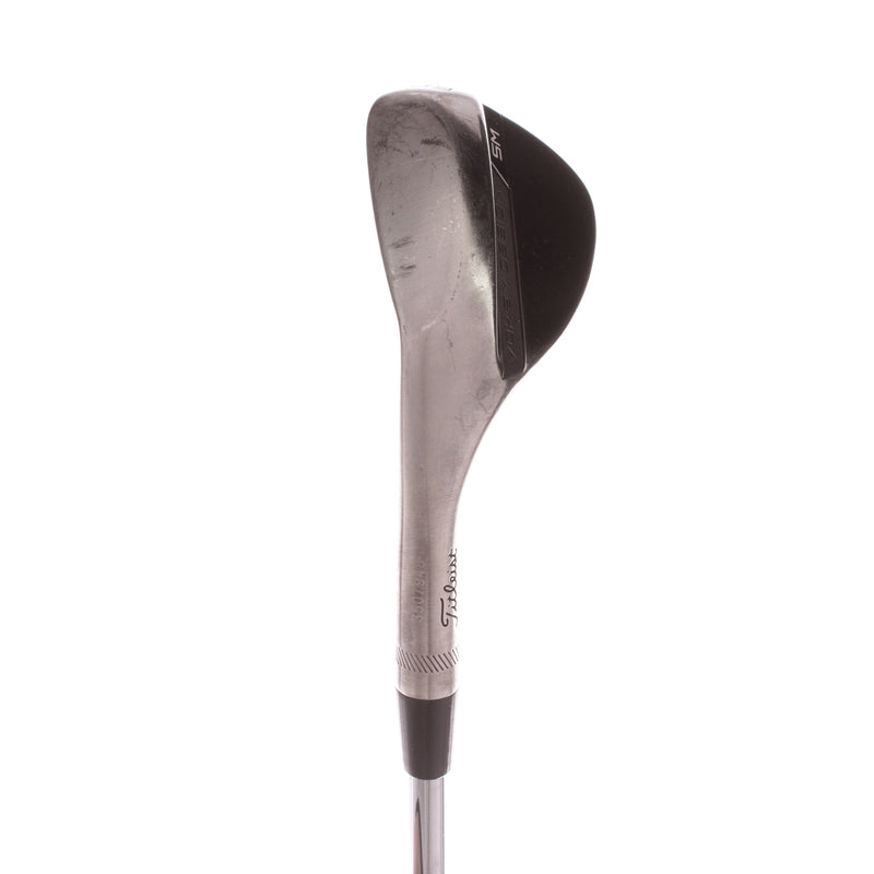 Titleist Vokey SM Brushed Steel D Grind Steel Mens Left Hand Lob Wedge 56 Degree 12 Bounce Wedge - BV Design