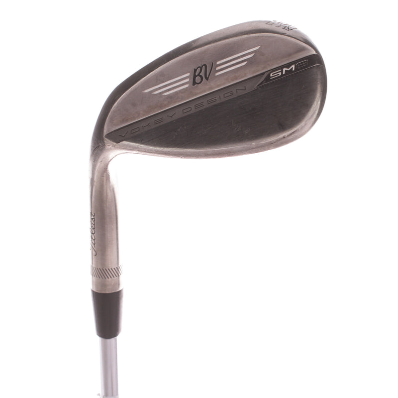 Titleist Vokey SM8 Brushed Steel D Grind Steel Men's Left Lob Wedge 58 Degree 12 Bounce Wedge - BV Design