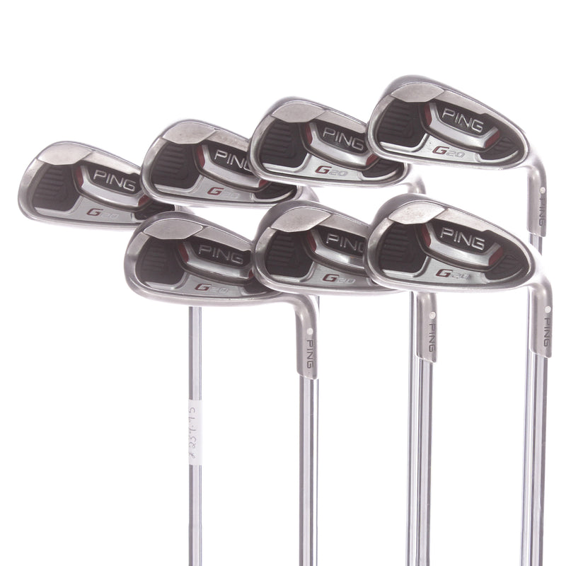 Ping G20 Steel Men's Right Irons 5-SW White Dot Stiff - Ping CFS S