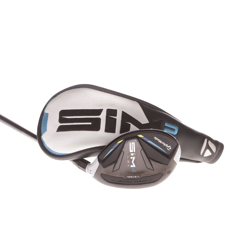 TaylorMade Sim 2 Max Men's Right Graphite Hybrid 22 Degree Stiff - HZRDUS RDX Smoke 6.0