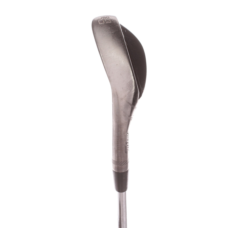 Titleist Vokey SM8 Brushed Steel Steel Men's Left Gap Wedge 50 Degree 08 Bounce F Grind Wedge - BV Design