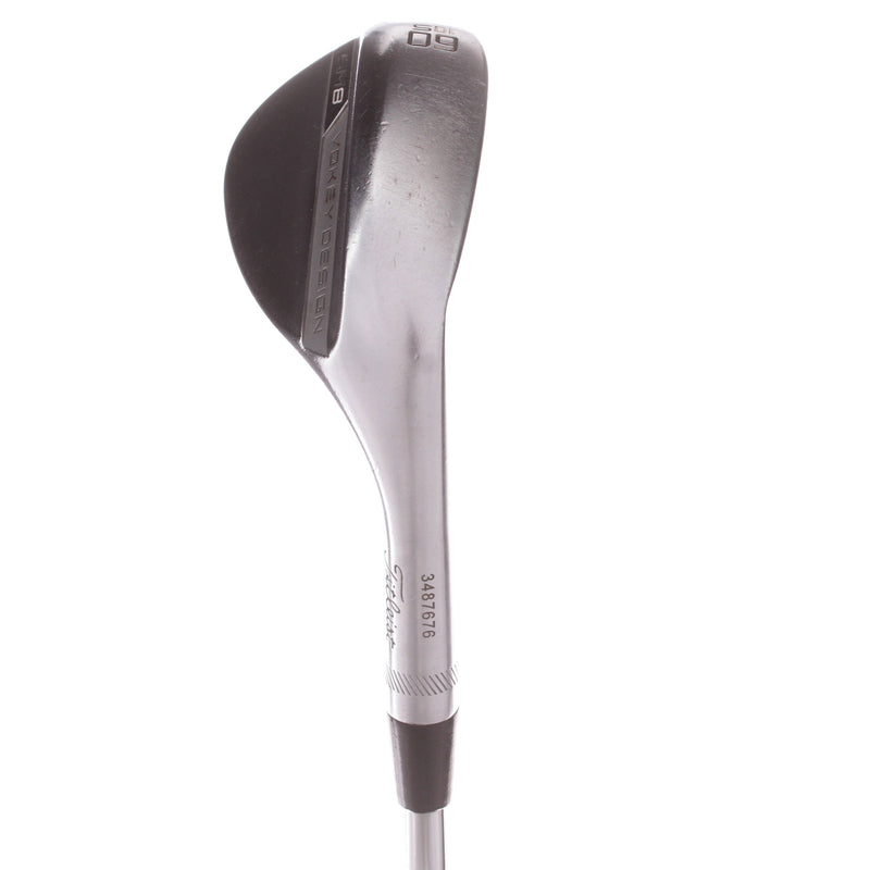 Titleist Vokey SM8 Chrome Steel Men's Right Lob Wedge 60 Degree 10 Bounce S Grind Wedge - BV Design