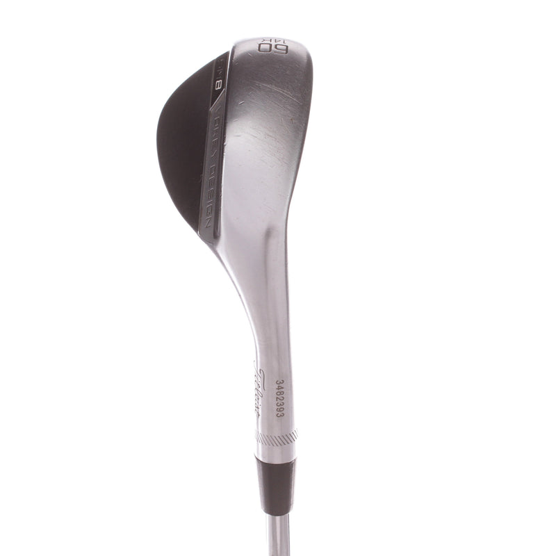 Titleist Vokey SM8 Chrome Steel Men's Right Lob Wedge 60 Degree 14 Bounce K Grind Wedge - BV Design