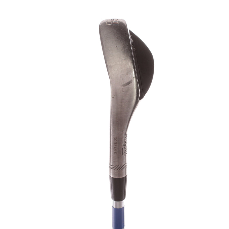 Titleist Vokey SM8 Brushed Steel Steel Men's Left Gap Wedge 50 Degree 08 Bounce F Grind Wedge - BV Design