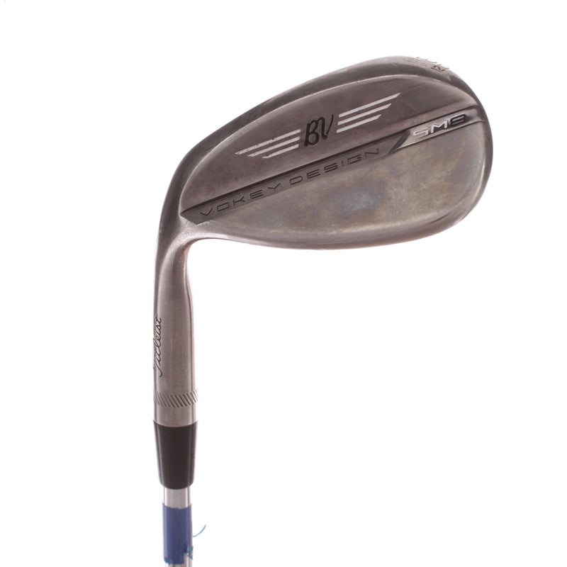 Titleist Vokey SM8 Brushed Steel Steel Men's Left Lob Wedge 58 Degree 12 Bounce D Grind Wedge - BV Design