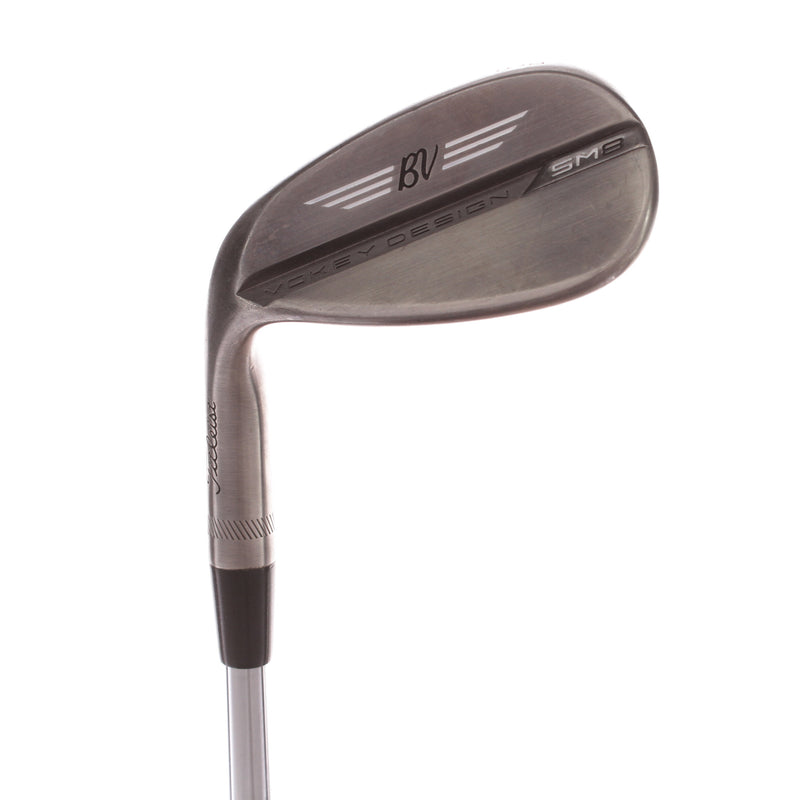 Titleist Vokey SM8 Brushed Steel Steel Men's Left Gap Wedge 52 Degree 08 Bounce F Grind Wedge - BV Design